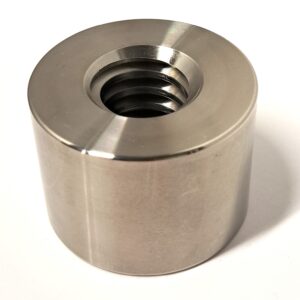 Rondmoer rvs TR20x4 Links, afm rond 45mm L=30mm