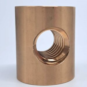 Dwarsmoer Kantelmoer Brons Rg7 Ø 50 mm, lengte 56 mm met dwars gat TR32x6